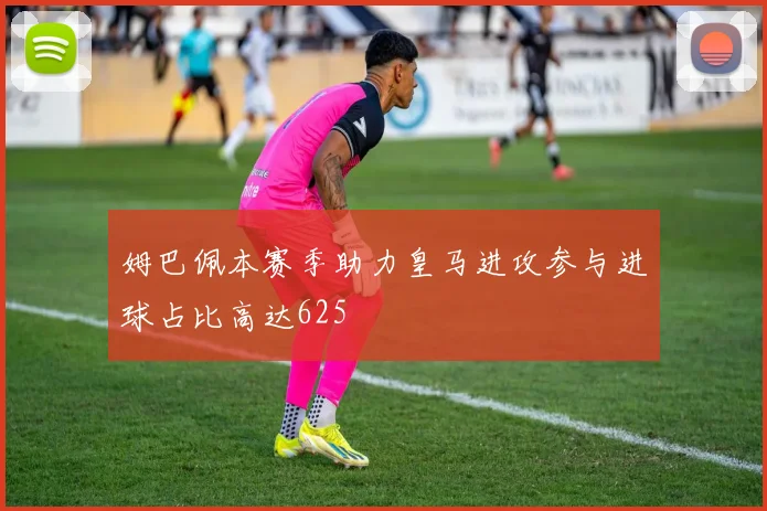 姆巴佩本赛季助力皇马进攻参与进球占比高达625